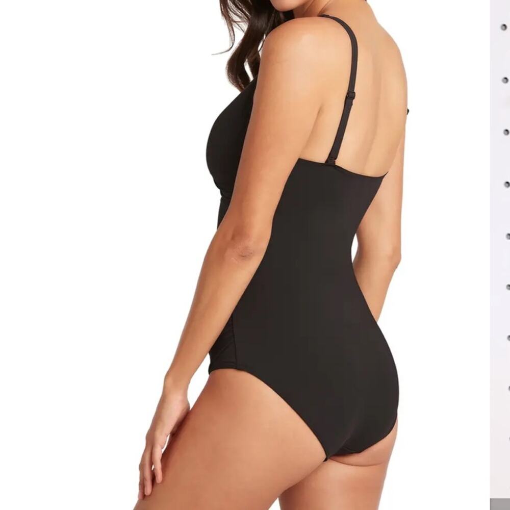 Sea Level Cross Front One Piece Swimsuit 4 - Picture 4 of 9